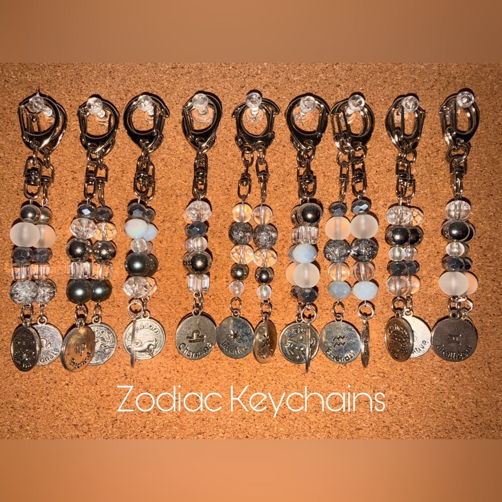 Silver Zodiac Keychain